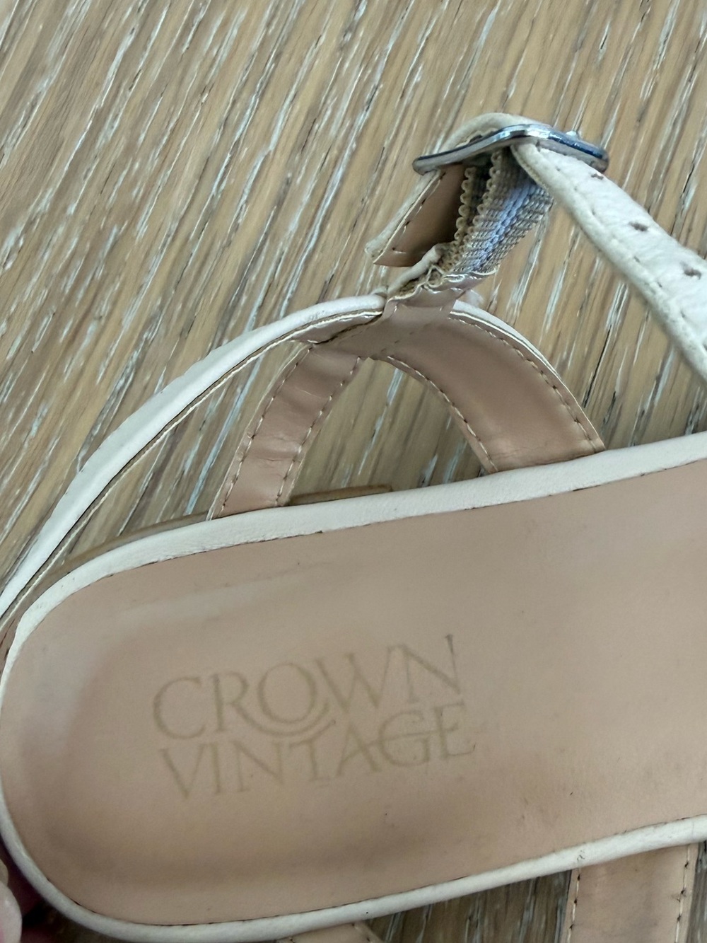 Crown Vintage Beige Woven Slingback Flats - Picture 3 of 4